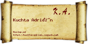 Kuchta Adrián névjegykártya