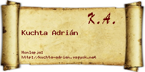 Kuchta Adrián névjegykártya